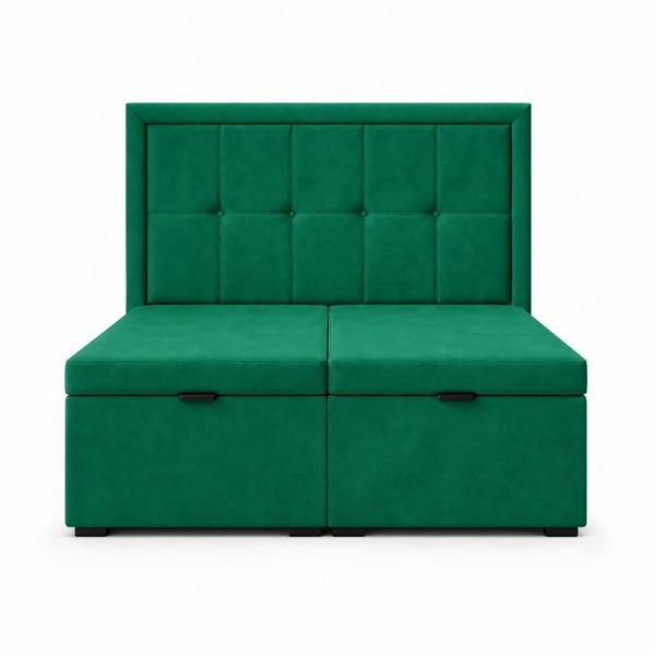 Great British Beds Romford Divan Ottoman Bed - Green Plush