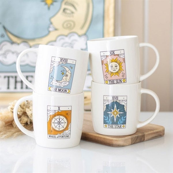 Serano Set of 4 Vintage Tarot Mugs