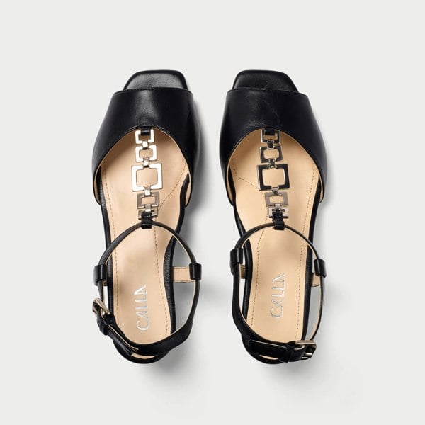 Calla Naomi Shoes - Black Leather