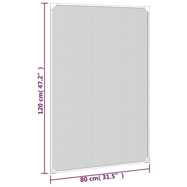 Berkfield Magnetic Insect Screen for Windows Anthracite 80x120 cm