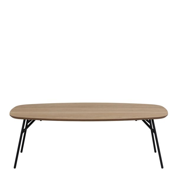 Furniture To Go Caracas Rectangular Coffee Table in Oak and Matt Black