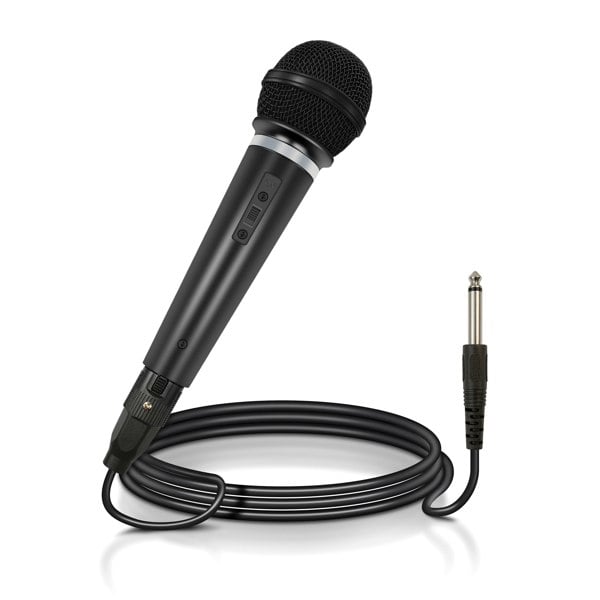 Mr Entertainer Soundlab Dynamic Vocal Microphone With Fixed 3m 6.35mm Jack Lead Black