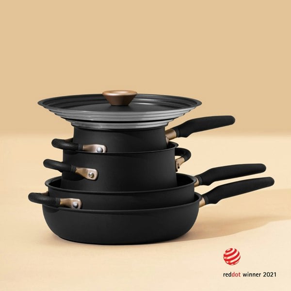 Meyer: Accent Non-Stick Saucepan, Frying Pan & Chef Pan Set - 6 Piece