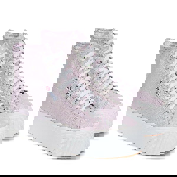 Superga Womens 2708 Lamé High Tops - Pastel Lilla Iridescent