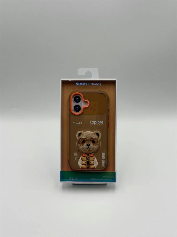 Nimmy Friends Nimmy Cool & Cute 2.0 Bear Case with MagSafe for iPhone 17 6.3" Brown Orange - N-KMLL-IP17-011-B