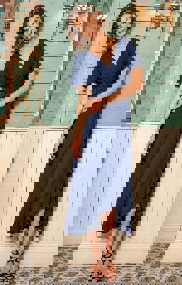 Alie Street London Waterfall Dress - Navy