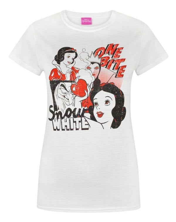 Disney Womens White Disney Princess Short Sleeved T-Shirt