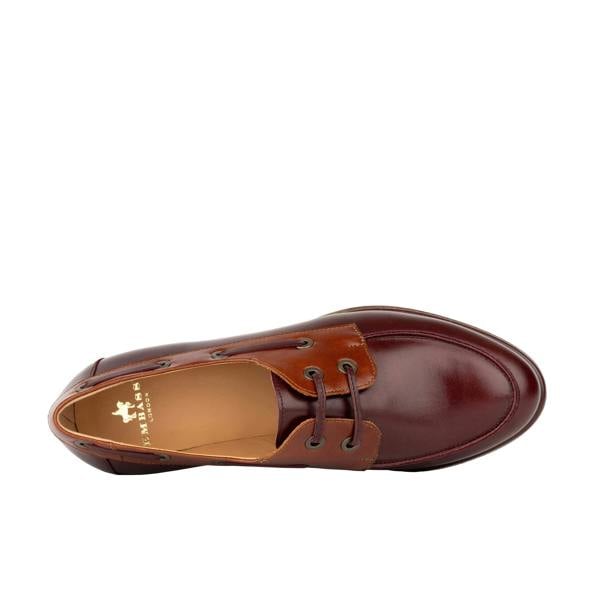 Embassy London Boatie - Brown Mix - Women's leather boat shoe