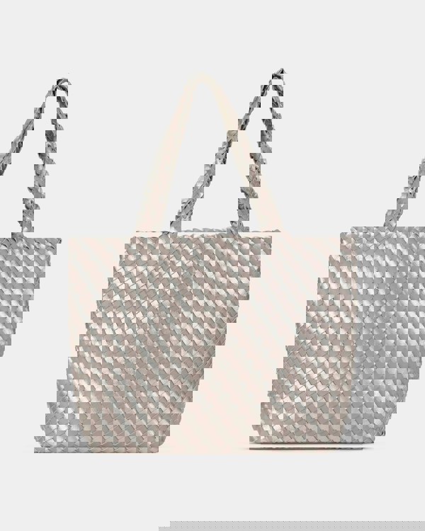 Ilse Jacobsen Reversable Dual Colour Womens Braided Shopper - Atmosphere Platin 149780 - CHO - Designer Womens Tote Bags