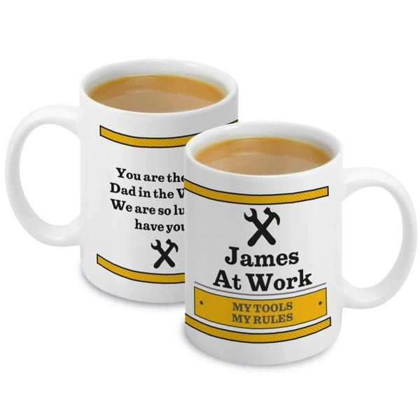 Personalised Memento Company Personalised Man At Work Mug