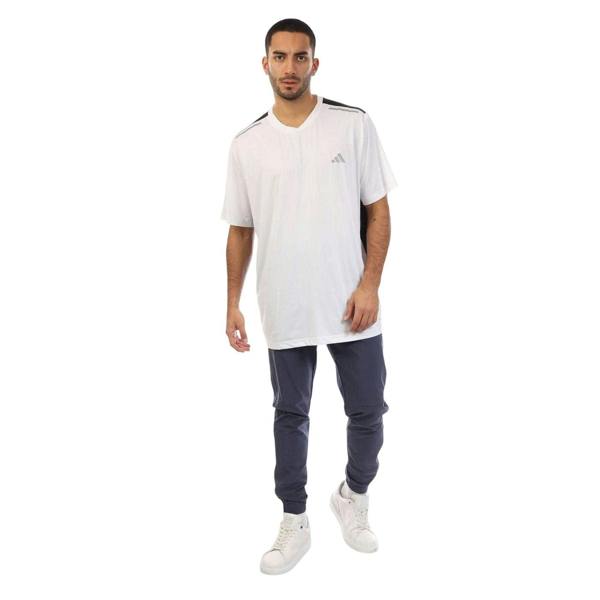 Adidas Mens Tech Two Tone Breathable T-Shirt - White/Black - 