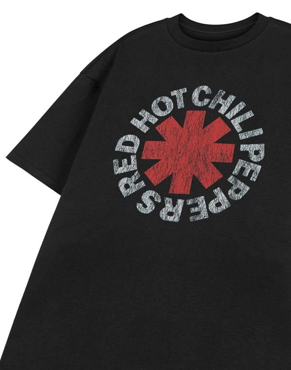 Red Hot Chili Peppers Unisex Black Logo T-shirt Short Sleeved T-Shirt