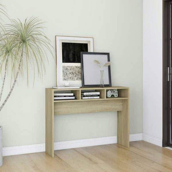 Berkfield Console Table Sonoma Oak 105x30x80 cm Engineered Wood