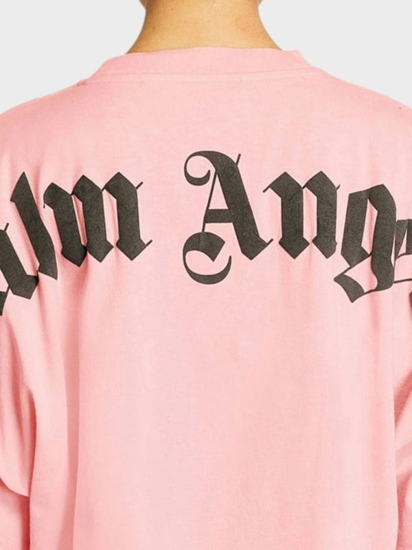Palm Angels Classic Logo Long Sleeve Tee 'Almond Blossom' - Supplied FashionPalm Angels
