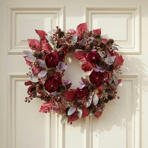Garden Greatness Deep Red Festive Foliage Wreath