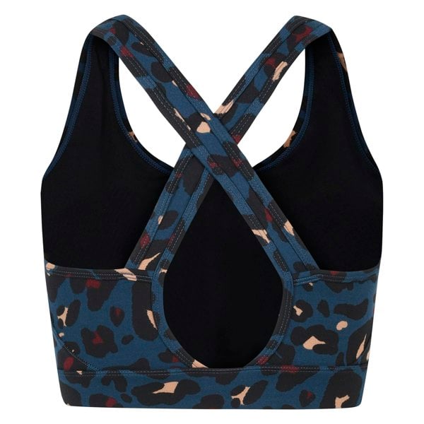 Dare 2B Womens/Ladies Swift II Animal Print Sports Bra - Moonlight Denim