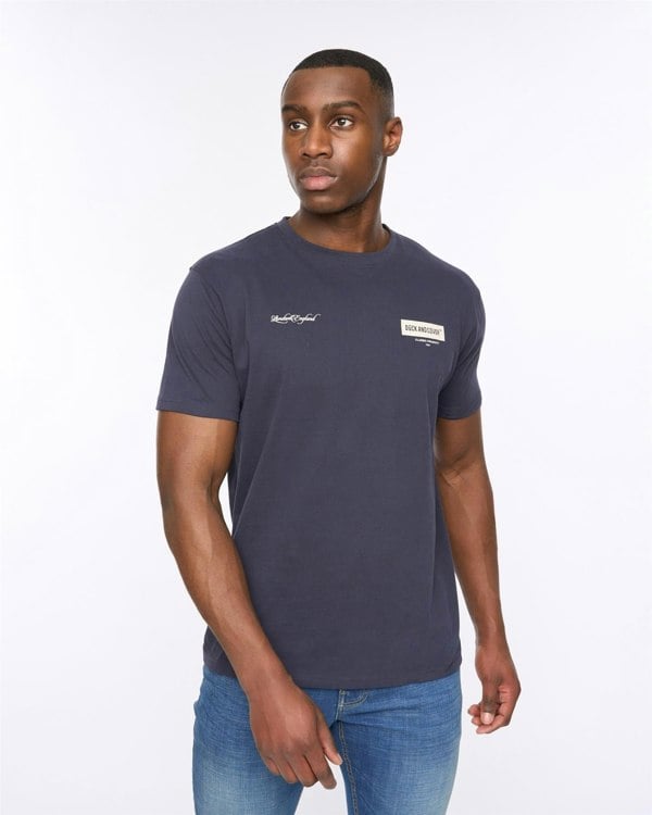 Duck and Cover Mersak T-Shirt Navy