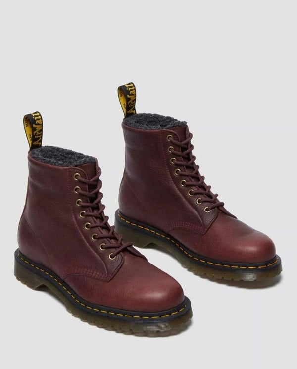 Dr. Martens - 31873600 Unisex 1460 WL Grizzly Cherry Red