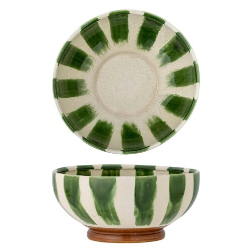 Love Frankie Emerald & Bone XL Stoneware Serving Bowl