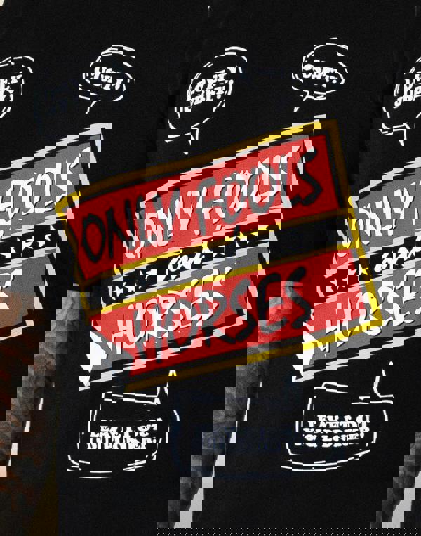 Only Fools And Horses Mens Black Logo Short Sleeve Long Leg Pyjama Set