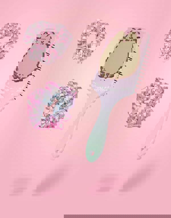 Pusheen Womens Multicoloured Smile Every Day Hair Brush and Scrunchie Set (One Size)