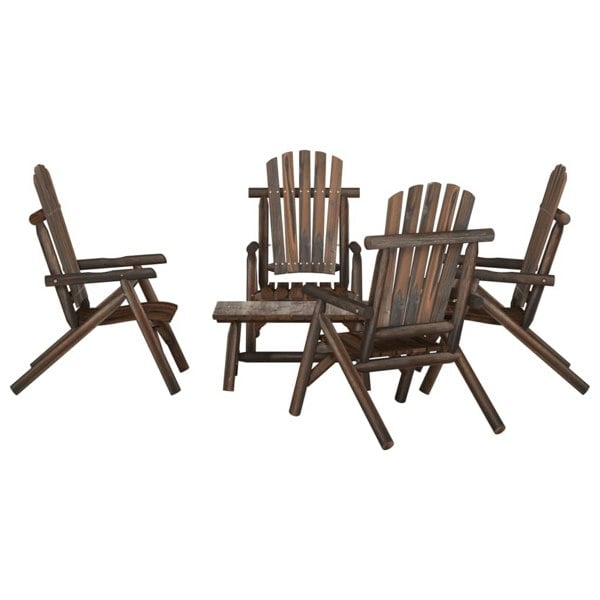 Berkfield 5 Piece Garden Lounge Set Solid Wood Spruce