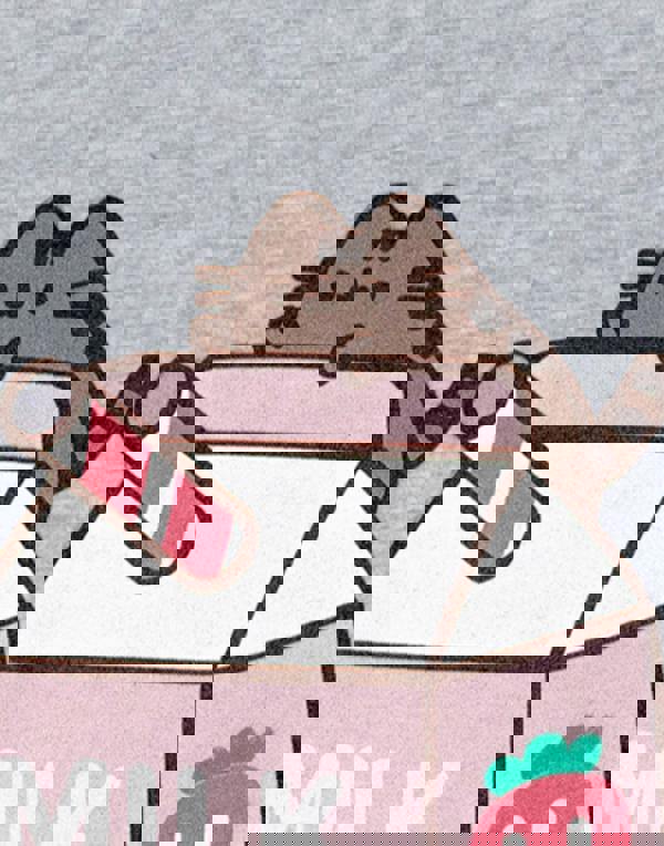 Pusheen Girls Grey Sweet Sips Short Sleeved T-Shirt