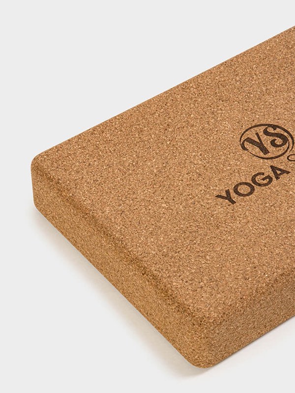 Yoga Studio The Comfortable Cork Flat Yoga Block - branded