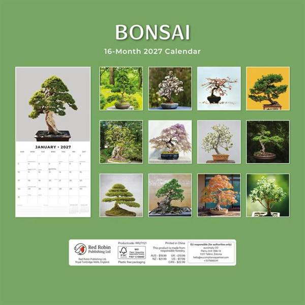 Bonsai Calendar 2027, Wall Calendars, Month To View, Lifestyle, Gift