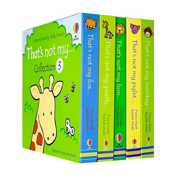 Touchy-Feely Books That's Not My Collection: 5 Books (Fox, Giraffe, Lion, Piglet, Monkey)