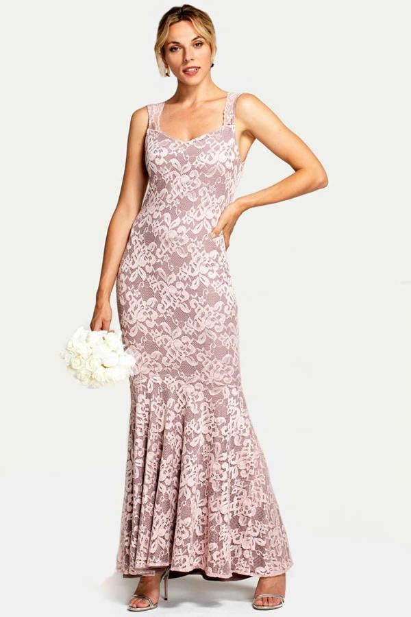 HotSquash Sweetheart Neckline Lace Maxi Dress