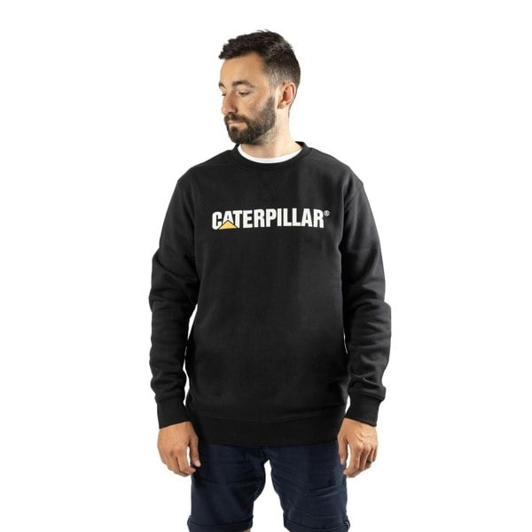 Caterpillar Midweight Crewneck Cotton Men's Sweatshirt - Black