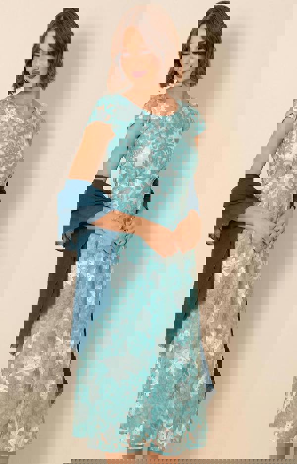 Alie Street London Charlotte Lace Dress - Antique Aqua