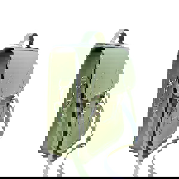 Zatchels Handmade Leather City Backpack - Sage Green