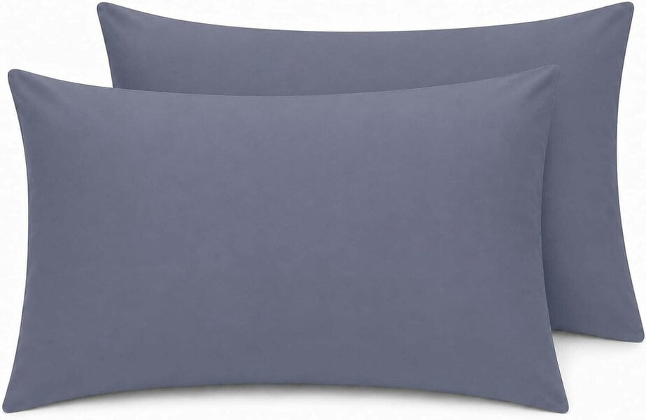 Night Zone 200 Thread Count Egyptian Cotton Pillowcases Pair – Hotel Quality Bed Linen - Grey - House Wife Pillow Cases