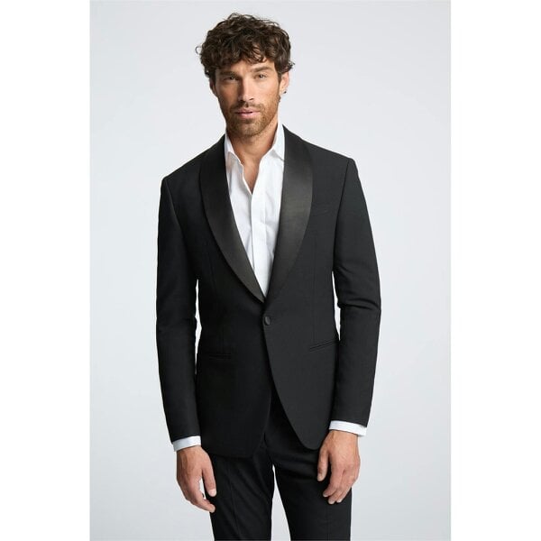 Limehaus Slim Fit Black Tuxedo Jacket