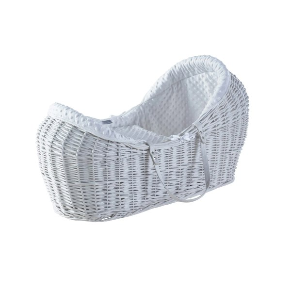 Kinder Valley White Dimple White Wicker Pod Moses Basket