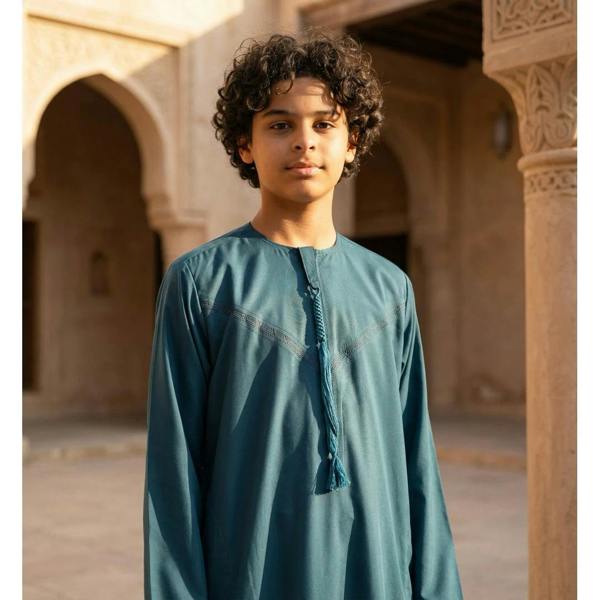 TT-008 - Boy's Emirati Omani Tassel Thobe - Blue - Thobez - 9
