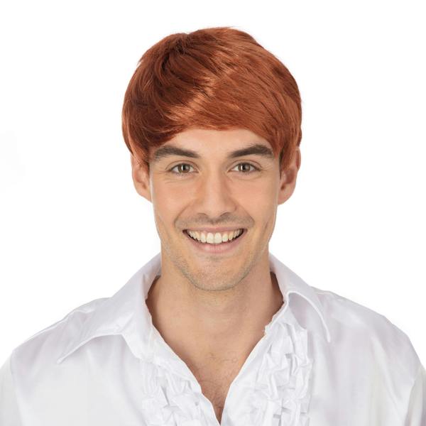 Bristol Novelty Mens 60s Short Wig - Ginger - 