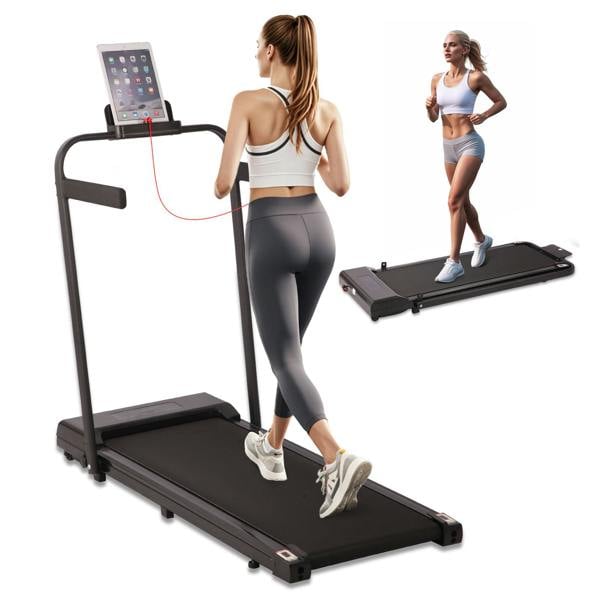 Leaper 2 in 1 Foldable Home Fitness Walking Running Treadmill With Handrail