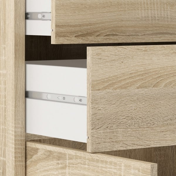 Furniture To Go Prima Bookcase 2 Shelves with 2 Drawers 2 Doors In Oak