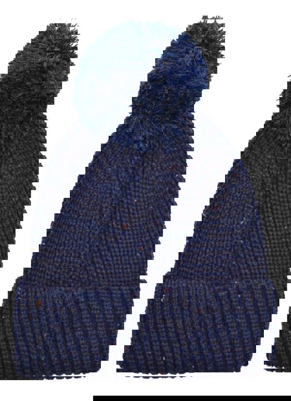 Lambretta Knitted Fleece Turn Up Bobble Skater Style Beanie Hat