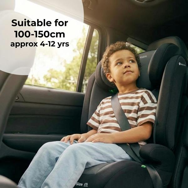 MBCSB30 i-Size (100-150cm) High Back Booster Car Seat - Grey & Black