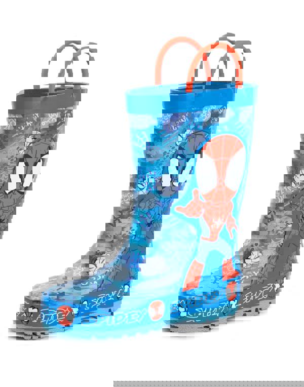 Marvel Spidey & His Amazing Friends Unisex Kids Blue Thwip Wellington Boots with Handles