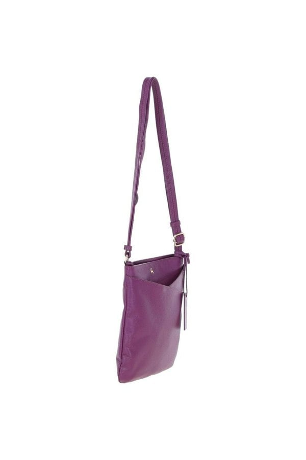 Ashwood Curve Zip Top Leather Cross Body Bag: 64640/curve