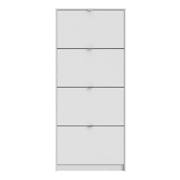 Wyld Haus Prague White Shoe Cabinet 4 Flip Down Doors