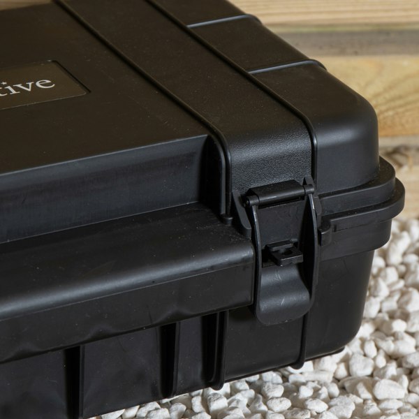 Samuel Alexander 34cm x 21cm Large Black Outdoor Weatherproof Connection Box with Extension Cable