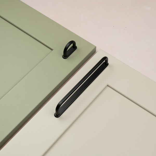 Handle & Home Matt Black Loop Cabinet Handles with Backplate