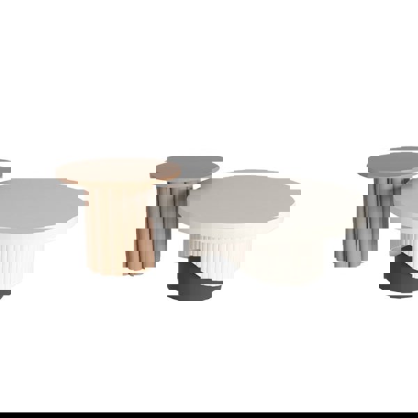 Cecily Living Room Set Round Nesting Coffee Table Set-Rit Concept-50+70CM-Option B-Rit Concept