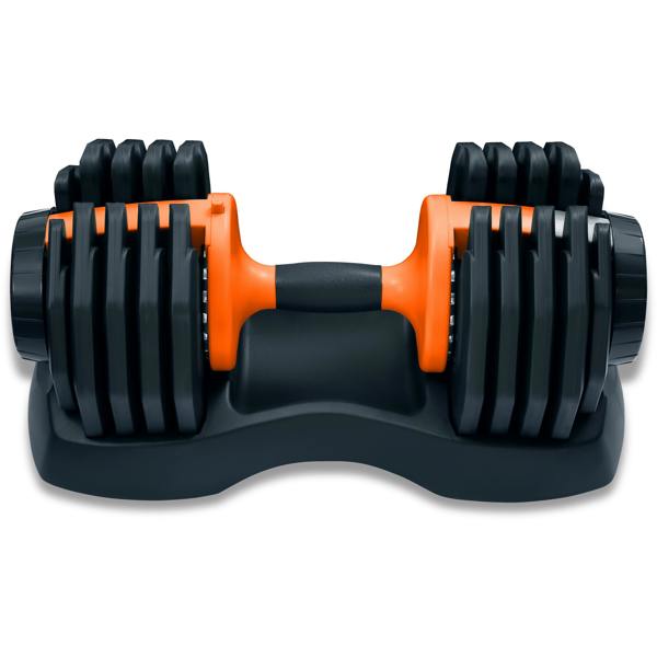 Homeology Urban25 Home Fitness Adjustable Dumbbell from 2.5kg to 25kg Single Training Weights Black Orange